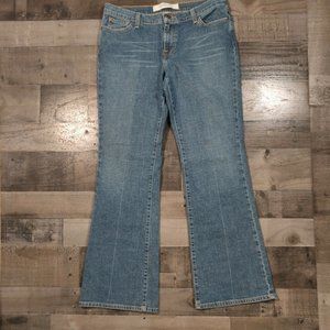 Mossimo Bootcut Jeans Womens 12 Mid-Rise Zip Closure Rinse Wash Blue Denim